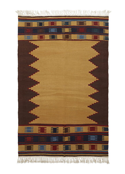 Colorblocked Konya Hand-Woven Wool Kilim