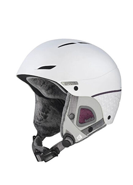 Juliet White Pearl Matte Children's Ski Helmet