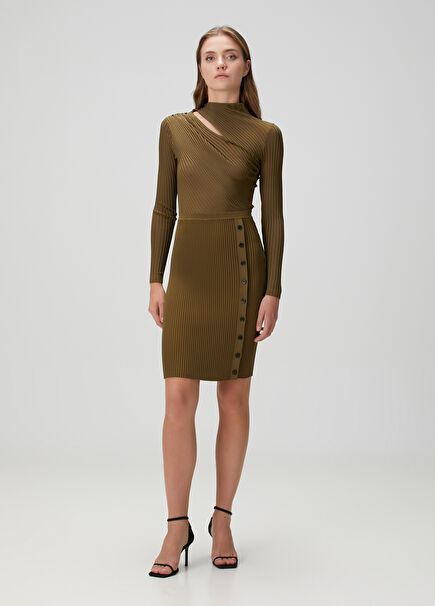 Burgundy Ribbed Mini Cocktail Dress