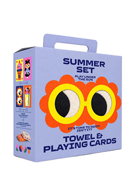Summer Set Gelato Beach Towel and Playing Cards Set