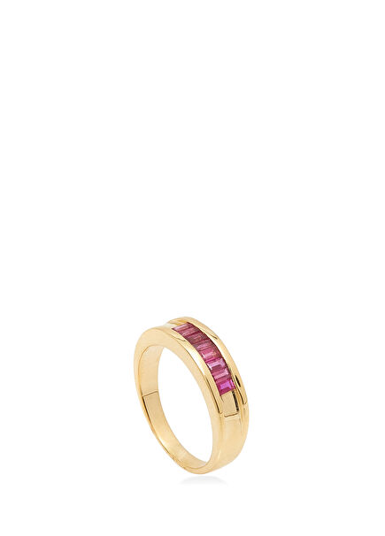 Stone Detailed Women's Gold Ring