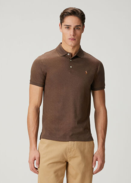 Kahverengi Polo Yaka T-shirt