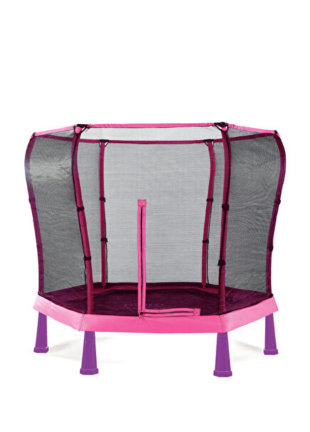 Pink Net Protected Trampoline 7 Ft