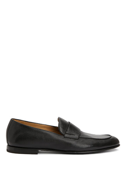 Black Men's Leather Loafers
