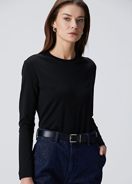 Siyah Uzun Kol T-shirt