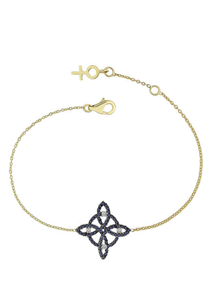 Full Magic Knot Pırlantalı ve Safirli Kadın Bilezi