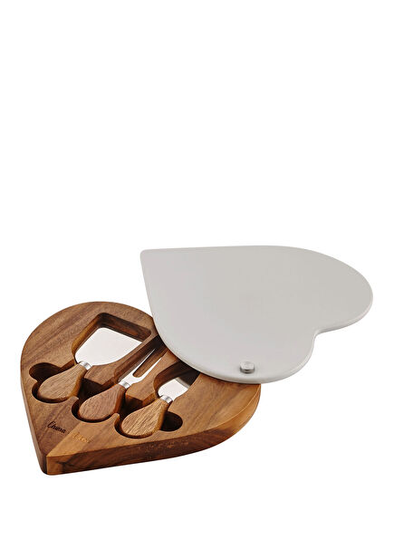 Acacia Elegance Kahverengi Ahşap Peynir Sunum Tabağı