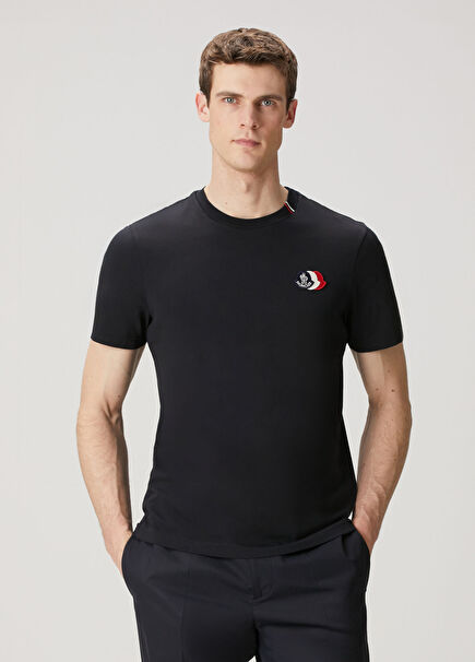 Lacivert Logo Detaylı T-shirt