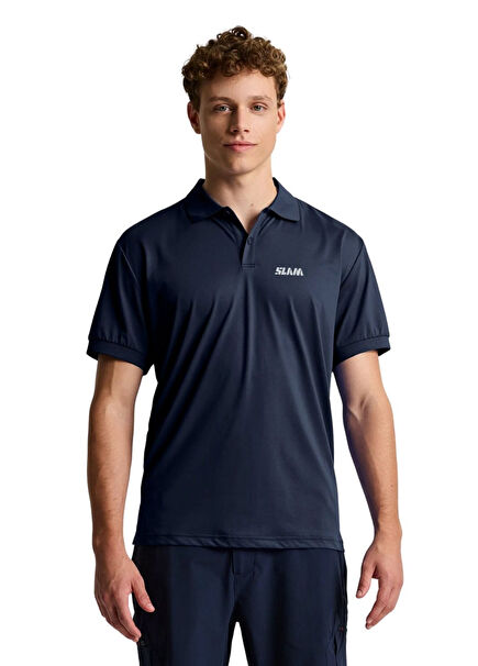 Tech Pique Polo Evo Mavi Polo Yaka Kısa Kollu Erkek T-shirt