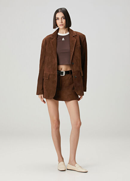 Kahverengi Süet Ceket