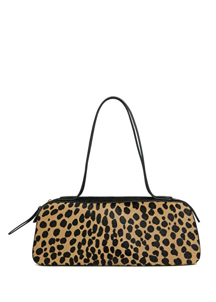 Simona Leopar Desenli Kadın Deri Çanta