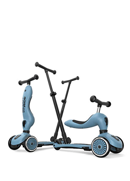 Highwaykick 1 Push and Go 2'si 1 Arada Ebeveyn Kontrollü 3 Tekerlekli 1-5 Yaş Çocuk Scooter