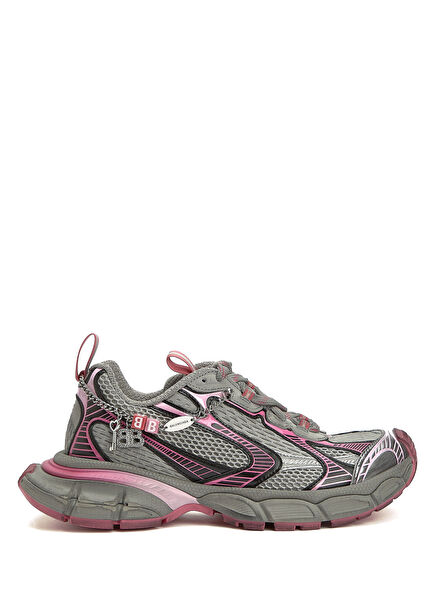 3XL Gri Pembe Kadın Sneaker