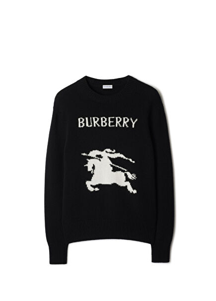 Pai Siyah Kaşmir Yün Erkek Kazak