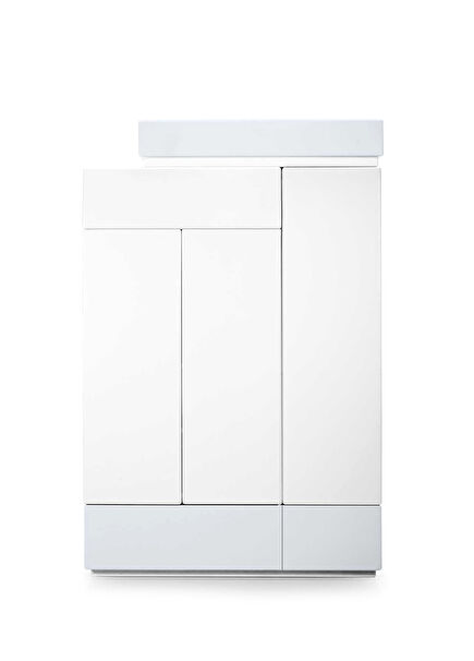 Pyramid Beyaz Mavi 3D Çocuk Dolabı