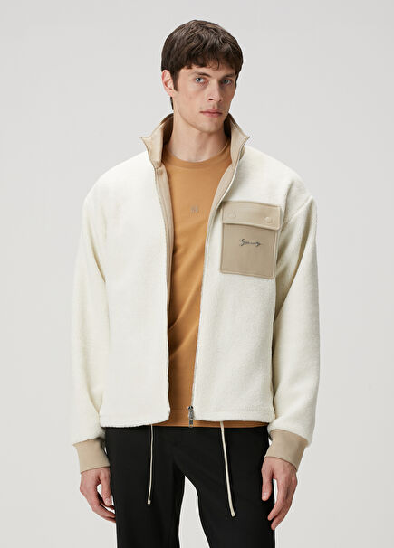 Bej Fleece Mont