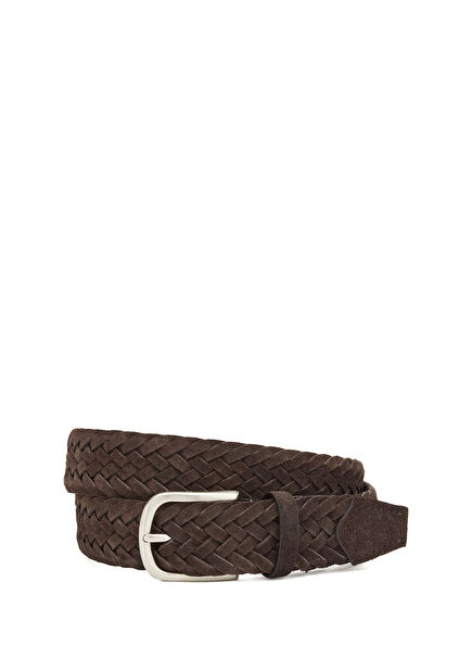 Brown Men's Suede Belt