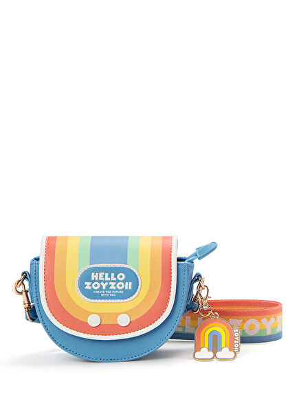 Rainbow Leather Unisex Kids Shoulder Bag