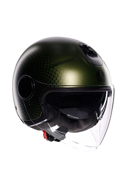 Agv Eteres Andorra Matt Green Black Open Helmet