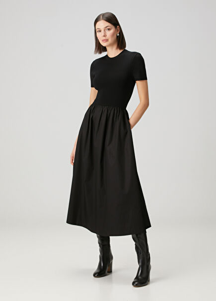 Black Midi Knit Dress