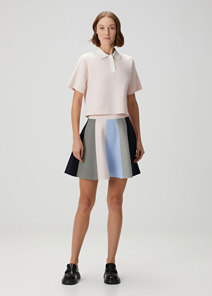 Colorblocked Mini Skirt