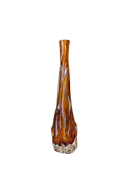 Luna Amber Glass Vase