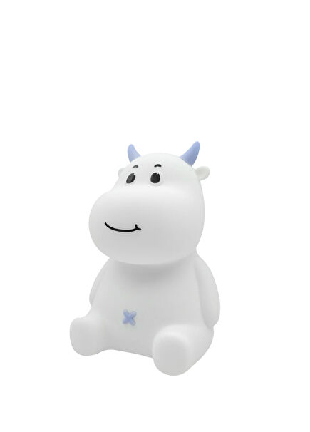 Cow Cow Figure Blue White Led Night Light