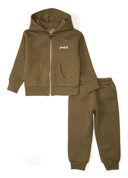 Khaki Raising Children's Tracksuit Set