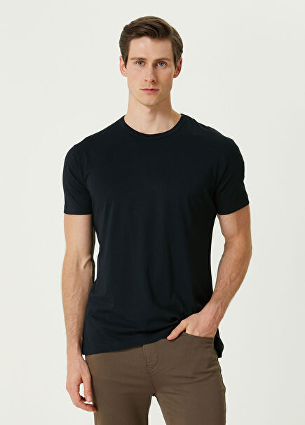 Bosphorus Premium Modal Qsimple Muscle Up Fit Siyah Kısa Kollu Erkek T-shirt