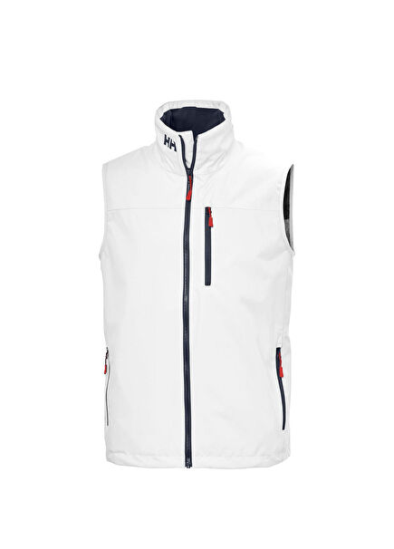 Crew 2.0 White Stand Collar Men's Sports Vest