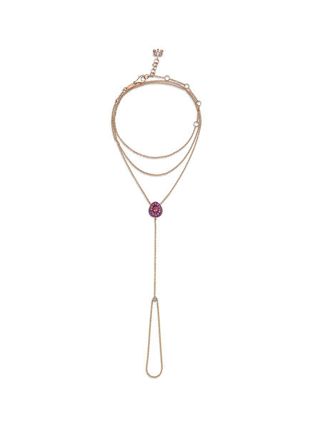 Pave Safir Kadın Altın Şahmeran Bileklik