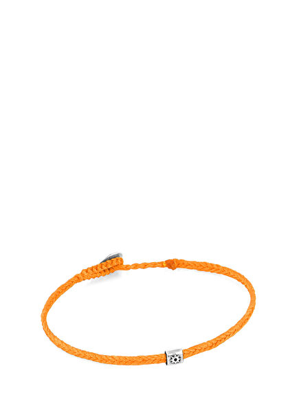 Life Orange Men's Silver Bracelet