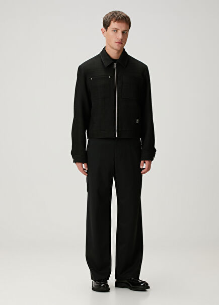 Black Wool Pants