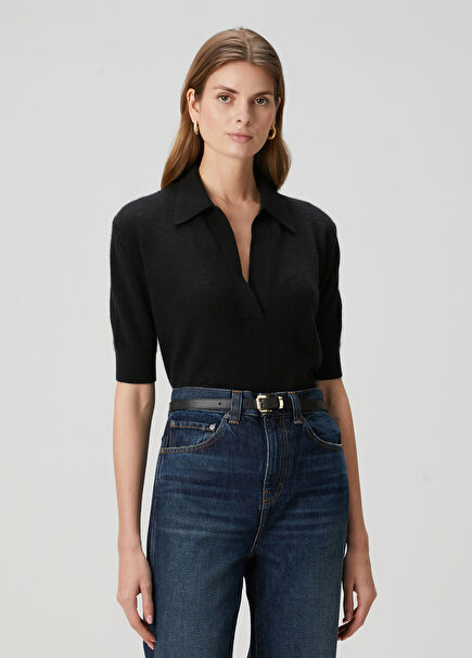Shrunken Jo Black Cashmere Sweater