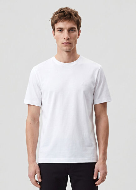Basic Fit Off White Compact Jersey T-Shirt