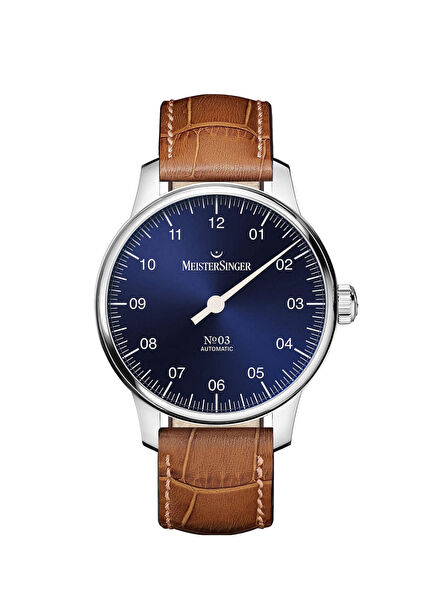 BM9908 No 3 Sunburst Kahverengi Deri Erkek Kol Saati