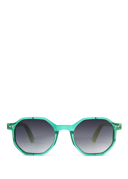 The Octagon Yeşil Asetat Unisex Güneş Gözlüğü