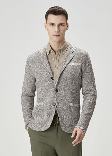 Grey Knit Jacket