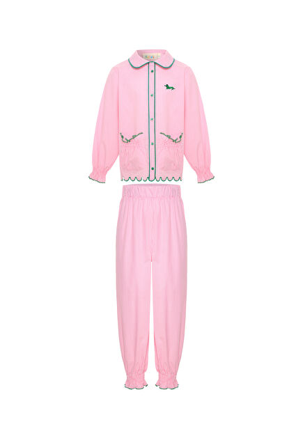 Duchess Darling Ruffle Pembe Kız Çocuk Pijama Takımı