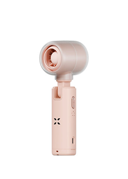 Portable Rechargeable 5 Stage Handheld Fan 14000 RPM Pink Silent Mini Fan X6101