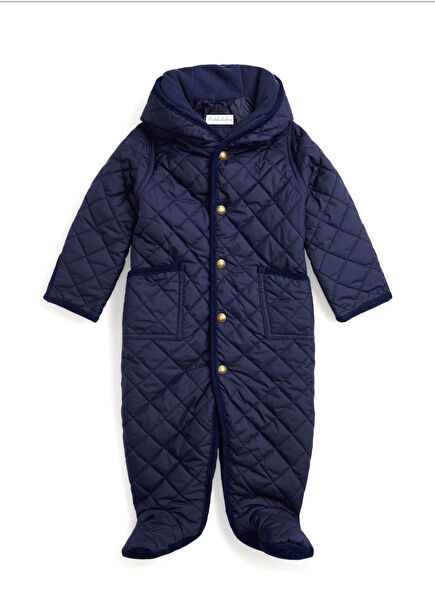 Lacivert Erkek Bebek Kapitone Tulum