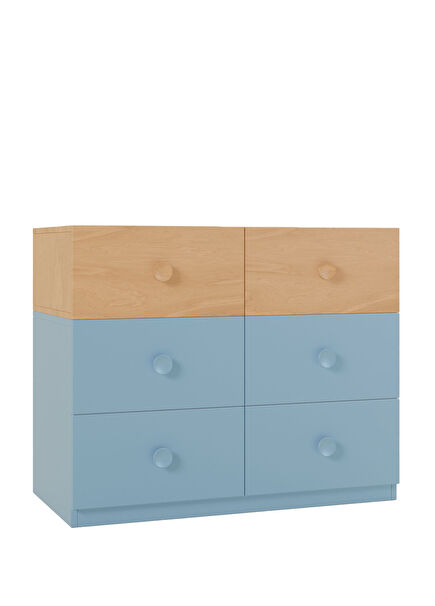 Dual Aqua Wooden Kids Dresser