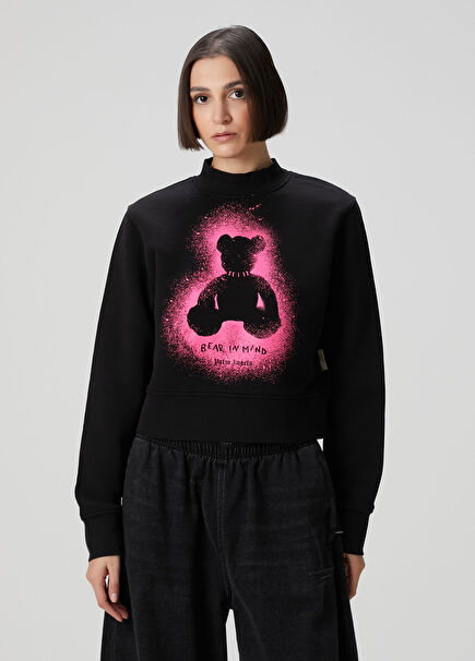 Siyah Pembe Sweatshirt