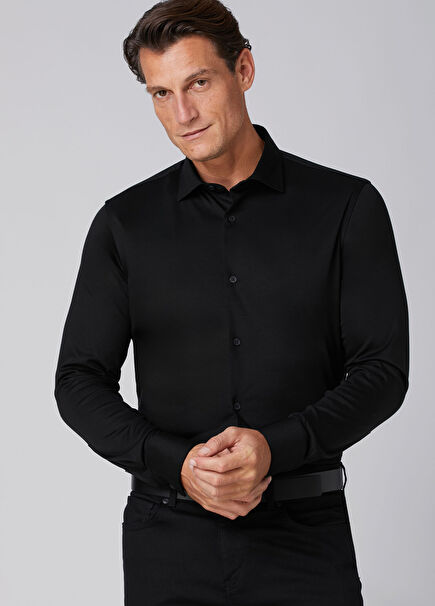 Black Mercerized Shirt
