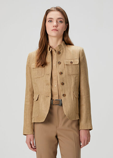 Jathnay Bej Keten Blazer