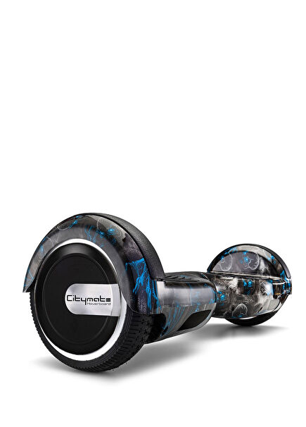 6.5" Smart Balanced Electric Hoverboard with Black Skull Pattern Bluetooth Speaker