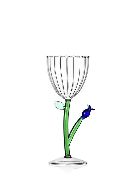 No:5 Çiçek Sapı Gövdeli Cam Bardak