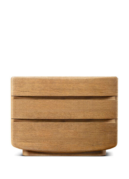 Glow Natural Oak Wooden Bedside Table