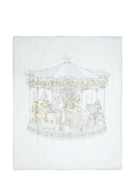 Blue Carousel Printed Double Sided Quilt