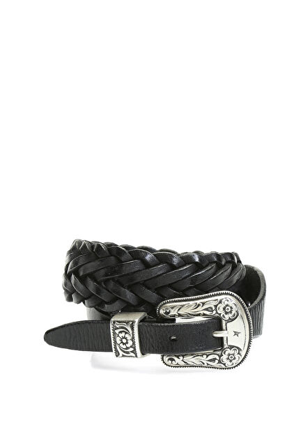 Black Womens Leather Belt